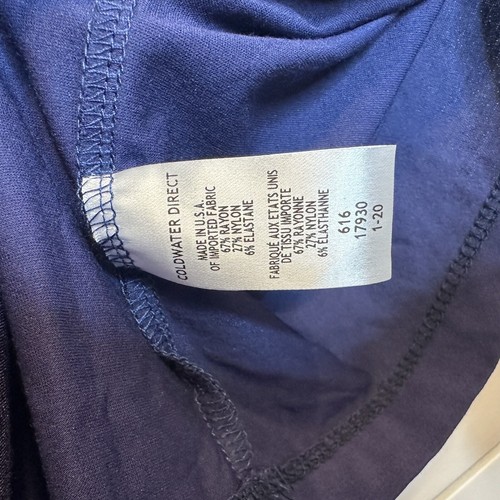 Abito Coldwater Creek PL blu navy facile da fare ponte manica 3/4 elasticizzato grande - Foto 7 di 7