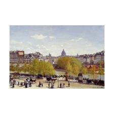 Claude Monet - Quai du Louvre (1867) Hand-painted Oil Painting Wall Art