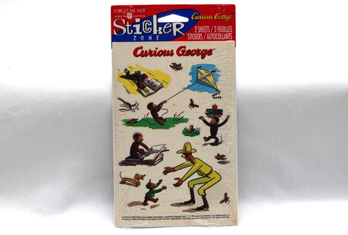 Pegatinas vintage CURIOUS GEORGE NUEVAS zona de pegatinas de American Greetings selladas - Imagen 1 de 4