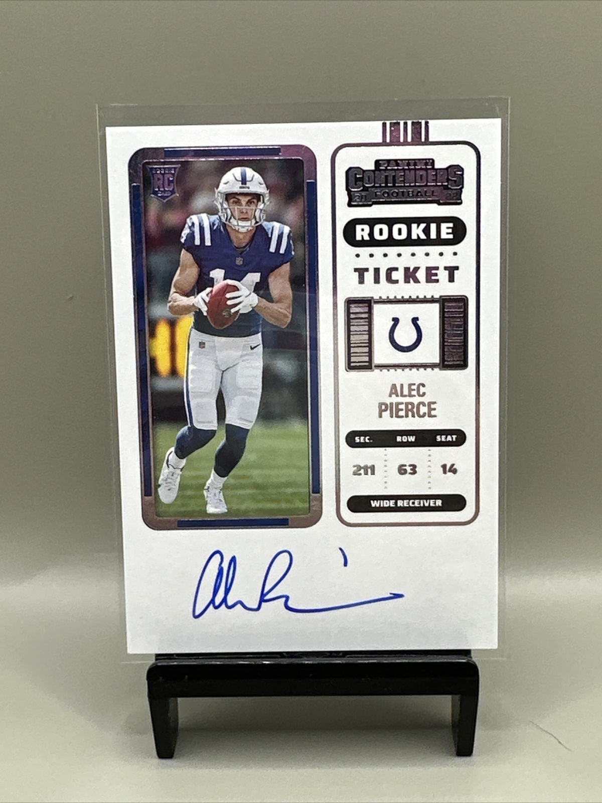 2022 Panini Contenders - Rookie Ticket RPS #103 Alec Pierce (AU, RC)