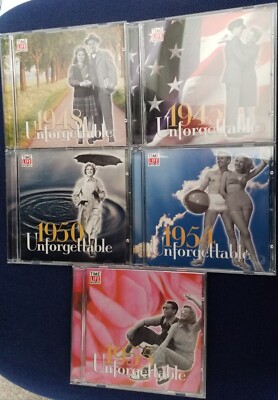 5 CD Unforgettable 1945, 1948,1950,1954,1955 Time Life TL 518/06,09,11,15,16
