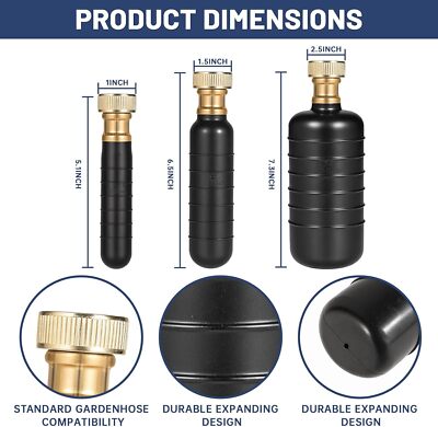 Enhon 3-Piece Drain Cleaning Bladder Kit – With Shut-Off Valve, Fits 1" To 6" Pipes, For Sewer Lines, Sinks, Showers - View #8