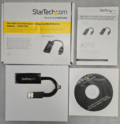 StarTech #USB32VGAES Slim USB 3.0 to VGA External Video Card Multi Monitor Adapt