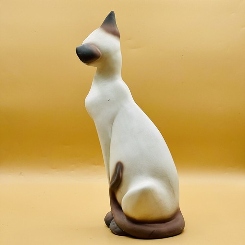 Freeman McFarlane Potteries USA Siamese Cat Figurine 15” Tall Vintage MCM 1958* - Picture 6 of 10