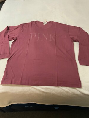 T-shirt Victoria's Secret PINK Bling UK Kentucky Campus Crew - Neuf Avec Étiquettes | Manches Longues