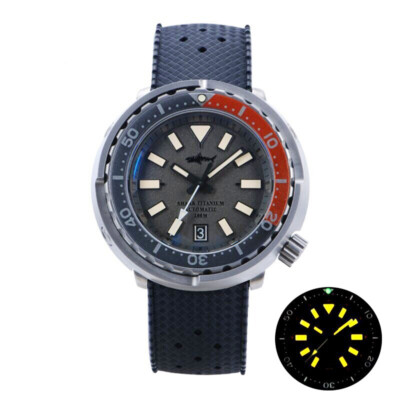 Heimdallr Sharkey TITANIUM TUNA Sand Texture Dial NH35 Dive 200M Automatic Watch