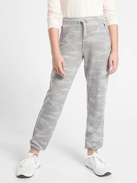 Athleta Girl Modal Warm Up Jogger Pants Size L / 12 Gray Camo 599632 for sale online | eBay