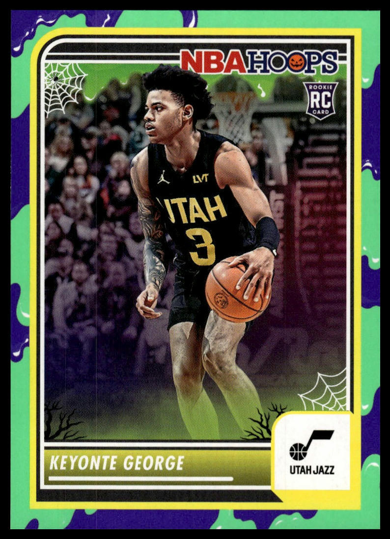 2023-24 Hoops Haunted Hoops #98 Keyonte George Slime RC