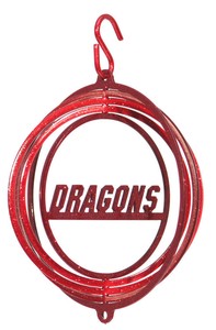 SWEN Products MSUM Dragons Circle Swirly Metal Wind Spinner