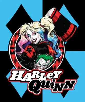 New Harley Quinn Joker Fleece Throw Gift Blanket DC Comics Suicide Squad Batman