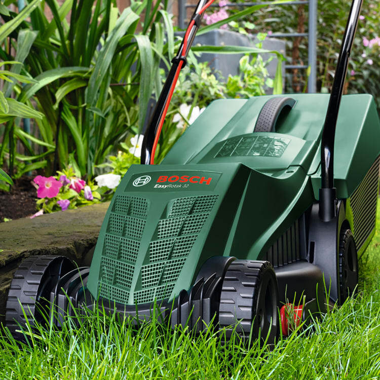Bosch EasyRotak 32-225 1200W Corded Lawn Mower 32cm Cut 31L Box Foldable  Design