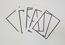 Lot of 5 Pre-Cut Double Mattes White and Black 