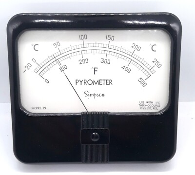 Simpson Model 29 Simpson Model 29 Pyrometer 0-500 Deg. Farenheit Cat.#21204 | eBay