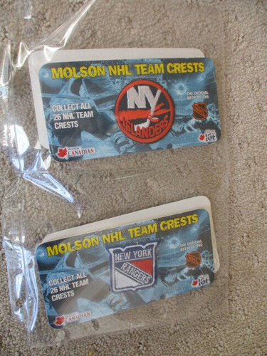 1998 MOLSON NHL "TEAM CRESTS" EMBROIDERED PATCHES COMPLETE SEALED SET OF 26 - Picture 8 of 14