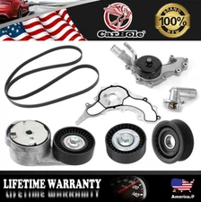 Thermostat Water Pump+Belt Tensioner Kit For Chrysler Ram Dodge Jeep 3.6L NEW