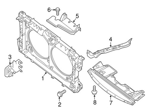 Front Radiator Support For Nissan Altima 2010-2013 & Maxima 2009-2014 - Black, Primed