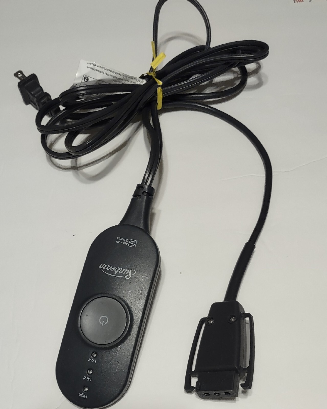 Sunbeam AA85 Electric Heating Blanket Cord 3Prong Controller eBay