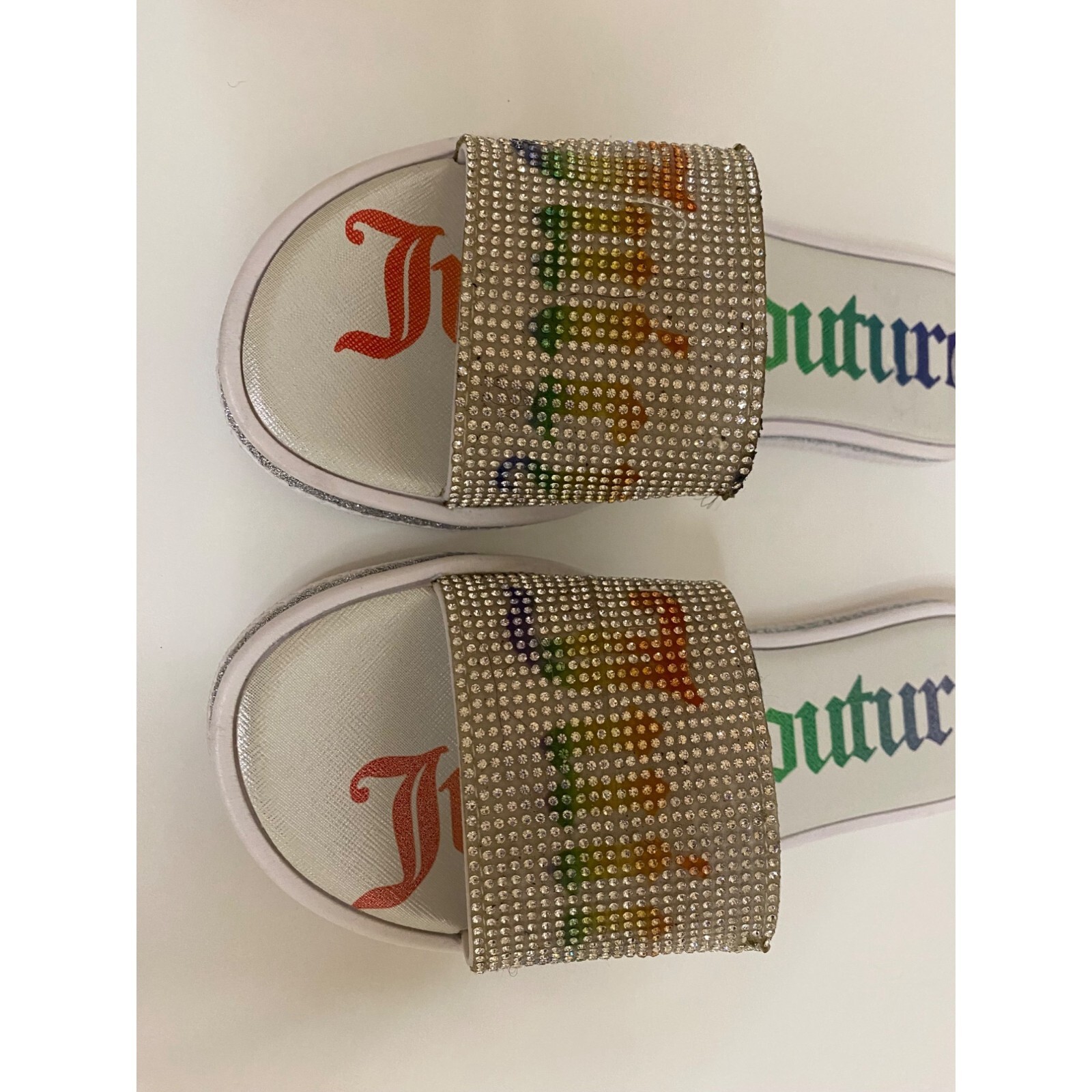 JUICY COUTURE Retro Crystal Beach Slides Women's … - image 3