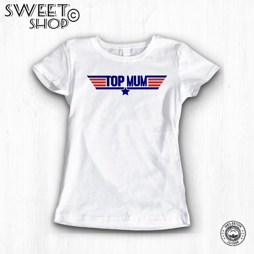 t-shirt magliette famiglia TOP GUN TOP DAD TOP MUM TOP SON IDEA REGALO FESTA  - Picture 6 of 11