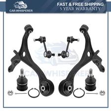 6Pcs Front Control Arm Ball Joint Sway Bar Link Suspension Kit for Honda Acura