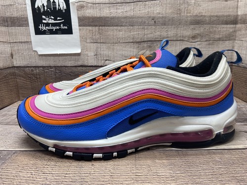 Nike Air Max 97 Multi Color Blue Orange Fuchsia CW6992-100 Men Sz 10  Preowned | eBay