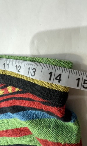 VTG Chevron Skirt A Line Mexican Blanket Skirt Cotton Woven Waist 28 1/2 - Picture 7 of 8