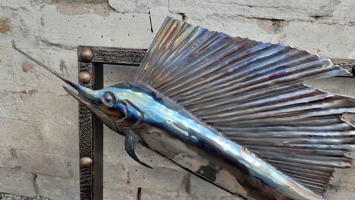 Marlin Fish Aquarium Iron Gift Fishman Gift Sea Decor Ocean