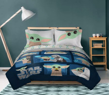 Disney Star Wars Grogu, Baby Yoda, 8-Pc. Reversible Full Comforter Set