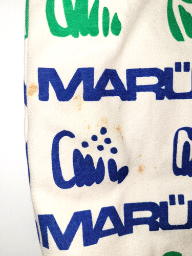 Borsa Marushka gabbiano tote bag borsetta serigrafia applique crema blu verde 1982 vintage - Foto 10 di 22