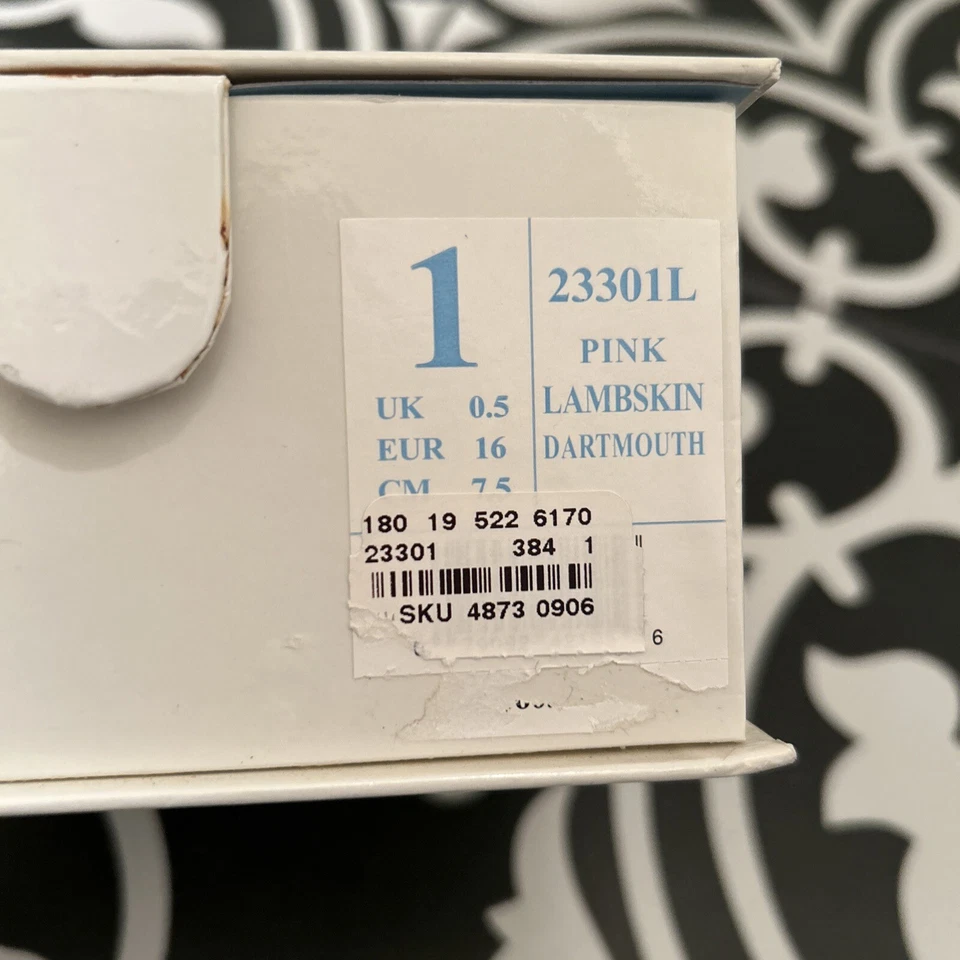 Ralph Lauren Piel de Cordero Darmouth Cuero Rosa Bebé Bebé 6 Semanas 3 Meses Layette Foto 4 de 4