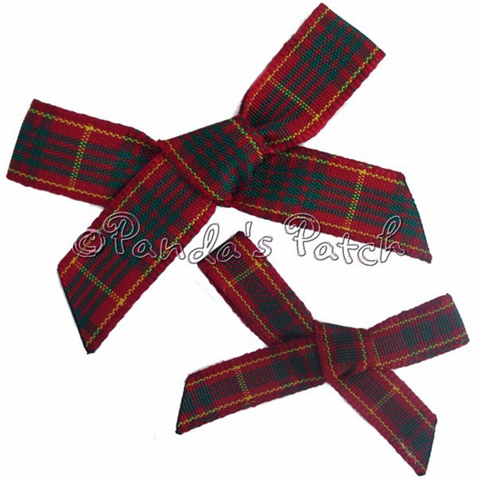 Berisfords Tartan Ribbon Bows 7mm or 10mm Handmade Choose Tartan