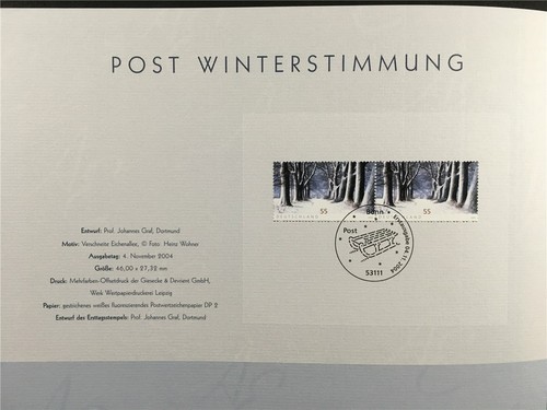 GERMAN POST ART-EDITION 2004/35 SEASON WINTER SNOW TREES - Picture 4 of 6