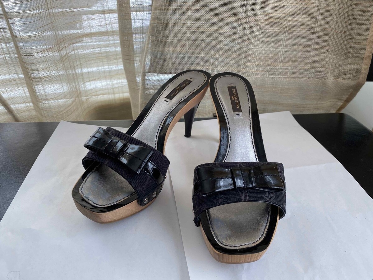 ☆Louis Vuitton☆ ミュール ブラック 37 LOUIS VUITTON SANDALS BLACK