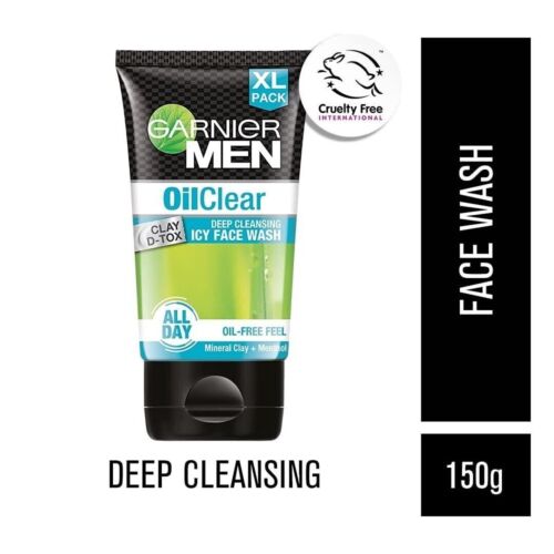 Garnier para hombre, lavado de cara, equilibra el nivel de aceite en la piel, arcilla transparente D-Tox, 150 g - Imagen 1 de 6