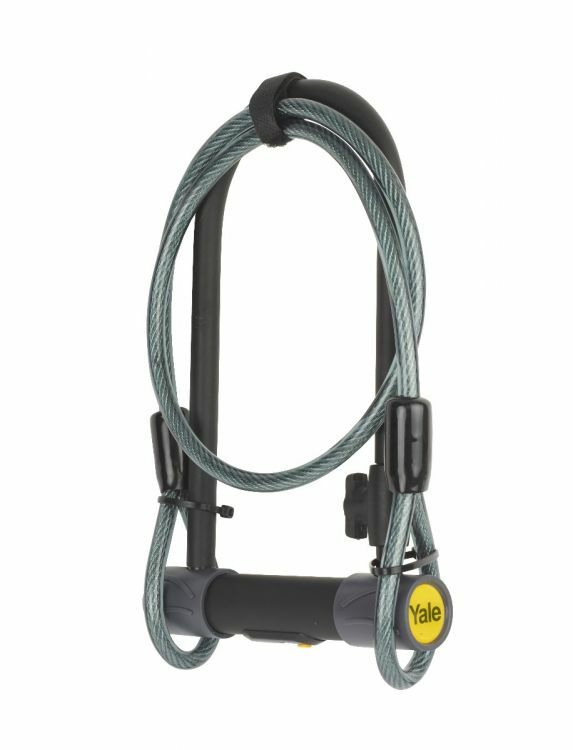 Yale High Security Defendor U Bike Lock+cable(Sold Secure Silver) YUL2C/13/230/1