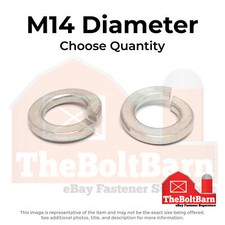 M14 Stainless Steel A2 Split Lock Washers (Choose Qty)