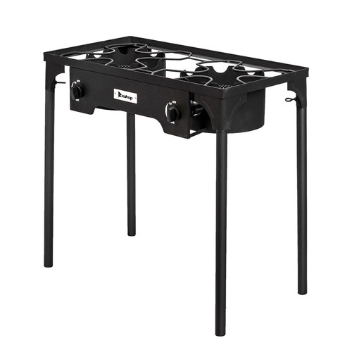 Professional Outdoor 225000 BTU Stove Propane 3 Burner Portable Cooker BBQ Grill - Picture 10 of 42