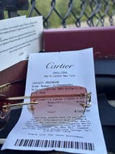 Cartier Big C Without Diamond Cut Glasses - Rose Gold Authentic with receipt