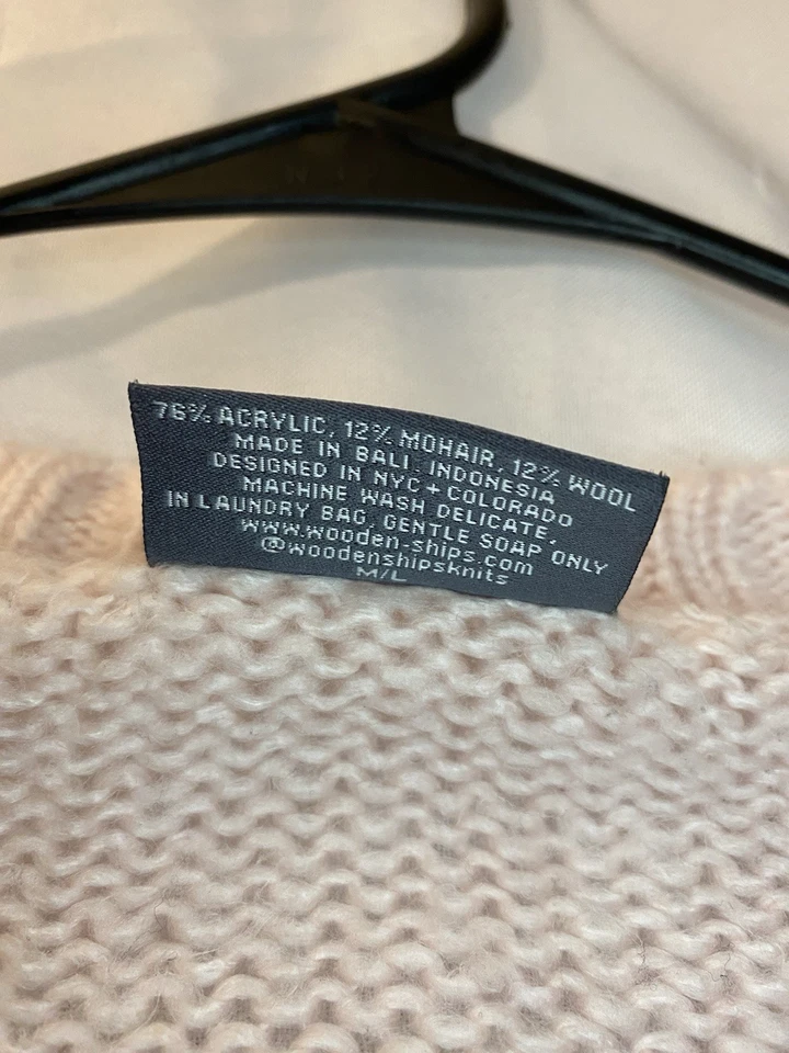 Suéter Tejido Acrílico Mohair Mezcla Lana Papá Noel Naves Madera Talla M/L Foto 4 de 4