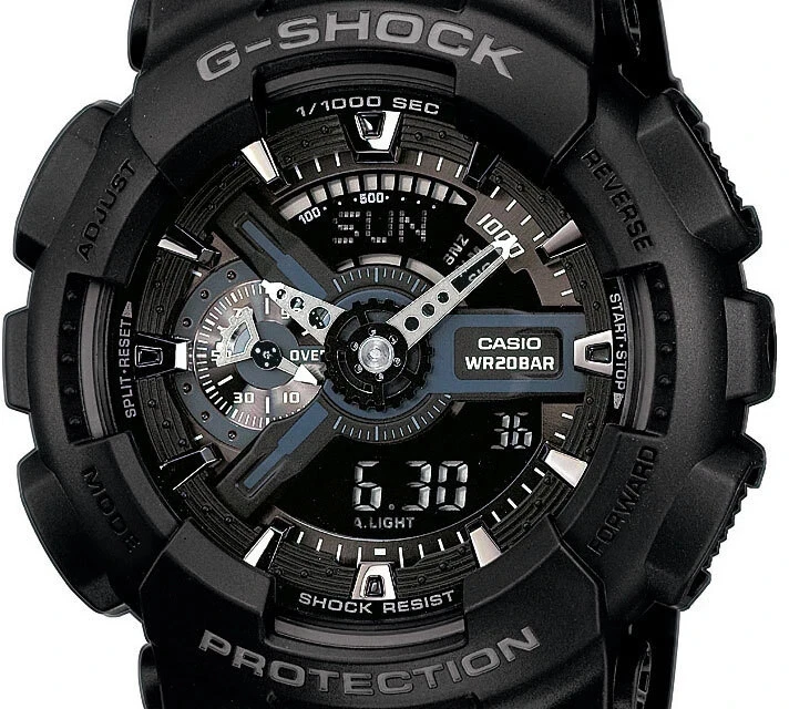 Casio G-Shock GA-110-1BER reloj de pulsera cronógrafo negro como nuevo IVA