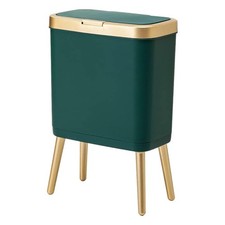 Procade Trash Can with Lid,Small Bathroom Garbage Can with Lid, Plastic Trash...