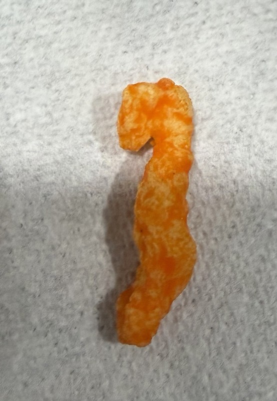 Cheetos Puffed Snack Single Cheese Puffed Snack shaped like a seahorse rare 