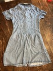 Lola and the Boys Girls 14 Blue Denim Shirt Dress Button Rhinestone Bow Pockets — photo 3