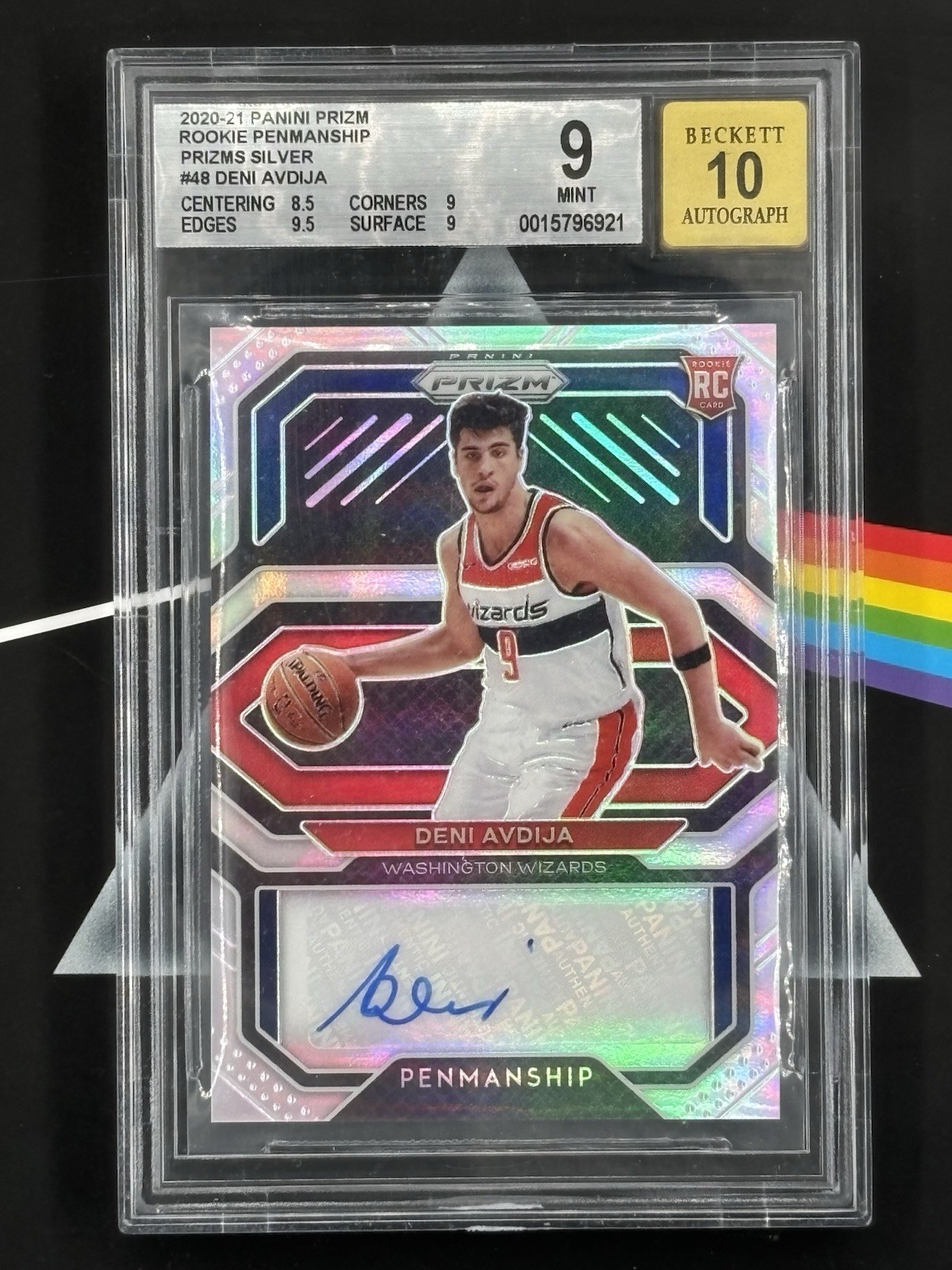 2020 Prizm - Deni Avdija - Rookie Penmanship - Auto - Silver - Mint 9