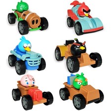Newly Licensed Angry Birds Go Toy Collectible Kart Racer Car Set of 6 Figures