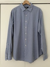 Polo by Ralph Lauren Men s Shirt XL Classic Fit Long Sleeve Blue White Stripe
