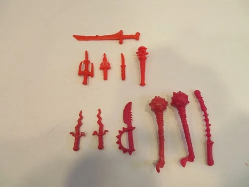 Vintage Playmates TMNT Accessories Lot Club/Weapons Knives/Nasty Nunchucku Slash