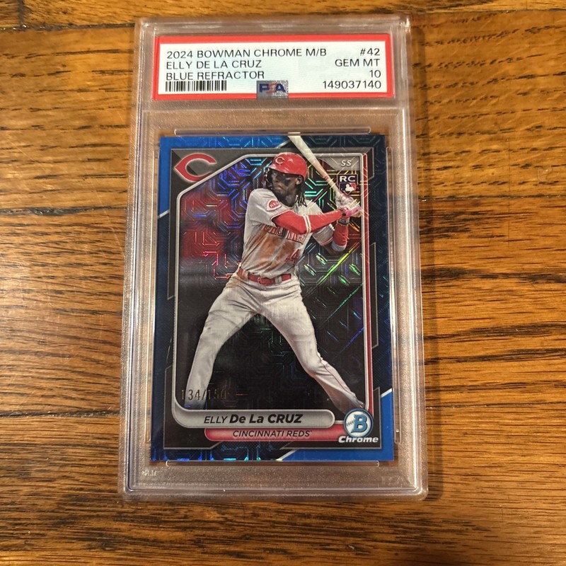 2024 Bowman Chrome Elly De La Cruz Blue Mega PSA 10!