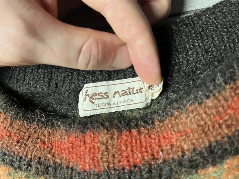 Vintage Alpaka Pullover Strick Gr.L - Bild 4 von 4
