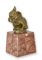 Bronzeskulptur Bulldogge Nach Bourcart Replikat Retro Design Dekoration